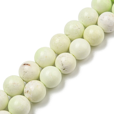 Natural Lemon Jade Beads Strands G-R494-A10-03-1