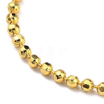 Long-Lasting Plated Brass Ball Chain Necklaces NJEW-G105-01G-1