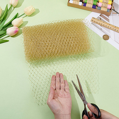 Polyester Mesh Tulle Fabric AJEW-WH0678-96B-1