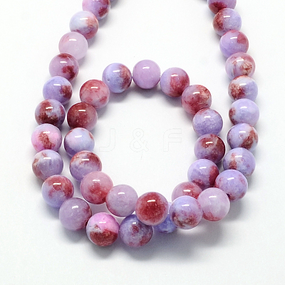 Natural Dyed Persian Jade Gemstone Bead Strands G-R271-6mm-XP22-1