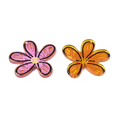 Transparent Acrylic Pendants KY-T022-29-1