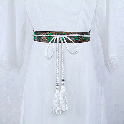 2Pcs 2 Colors Ethnic Style Embroidery Polyester Ribbons OCOR-PH0003-92-1