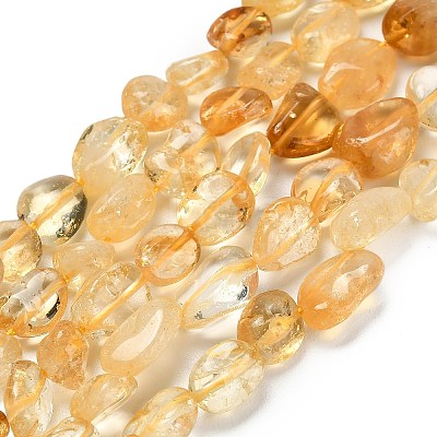 Natural Citrine(Heated) Beads Strands G-G337-B02-8x10mm-1