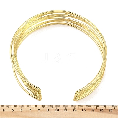 30MM 304 Stainless Steel Open Multi-Strand Choker Necklaces for Women NJEW-K297-02G-1