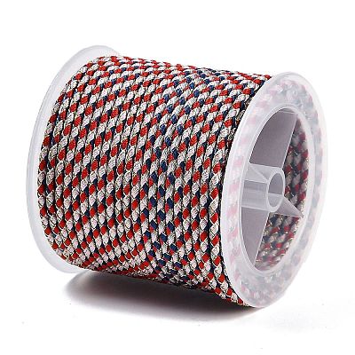 11M Polyester Braided Cord with Cotton Core & Metallic Thread OCOR-Z006-01-01-1