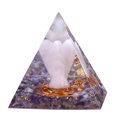 Orgonite Pyramid Resin Energy Generators DJEW-PW0013-45F-1