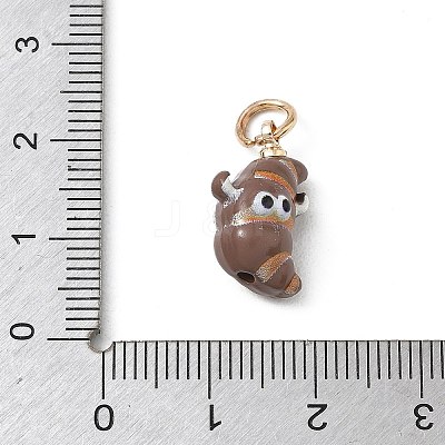 Spray Painted Alloy Pendants AL-CBAE186-05G-1