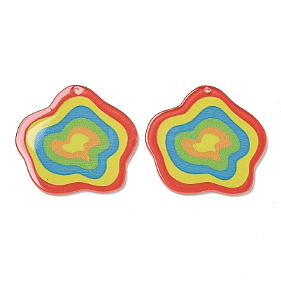 Opaque Acrylic Pendants BACR-D002-02-1