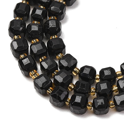 Natural Black Tourmaline Beads Strands GG-CBAC972-A04-01-1