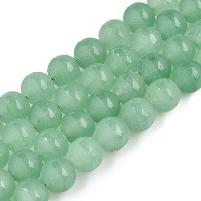 Frosted Natural White Jade Beads Strands G-T138-10mm-209D-1