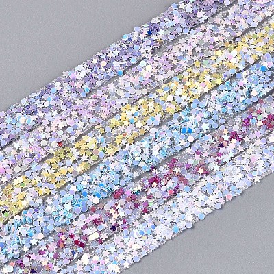 Star & Flat Round Self Adhesive Resin Tape DIY-N008-01-1