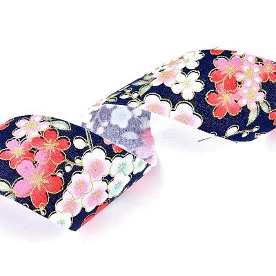 Japanese Kimono Style Floral Cotton Ribbon OCOR-I008-01B-06-1