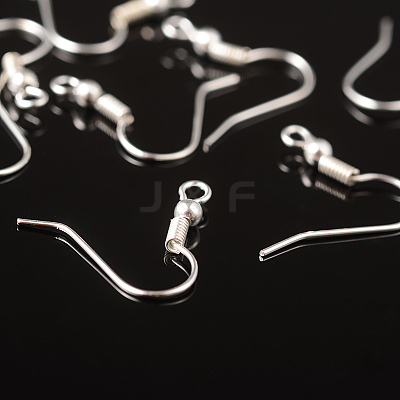 Silver Color Plated Brass Earring Hooks X-EC135Y-S-1