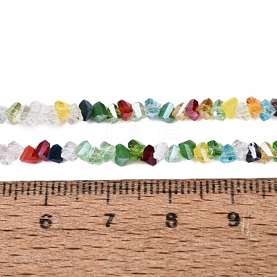 Electroplate Transparent Glass Beads Strands EGLA-Q139-01A-M01-1