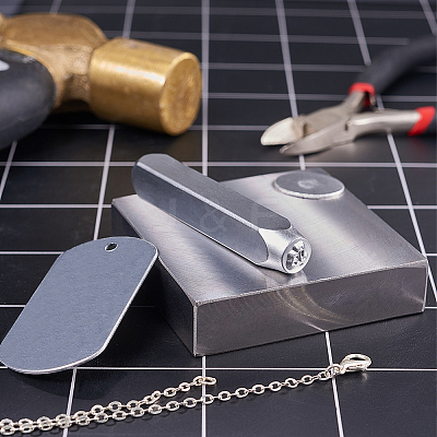 Iron Metal Stamps AJEW-BC0005-55D-1