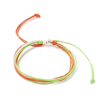 Waxed Polyester Multi-strand Bracelet BJEW-B065-04-1