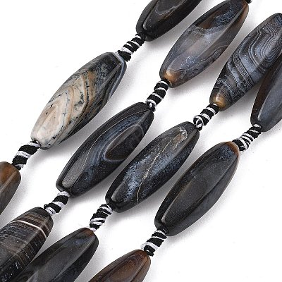 Natural Fire Crackle Agate Beads Strands GG-T001-01B-1