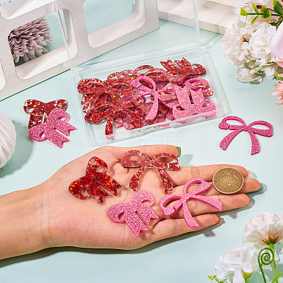 24Pcs 4 Colors Acrylic Wine Glass Charms AJEW-TA0002-87-1