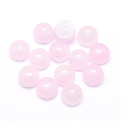 Natural Jade Cabochons G-P393-R19-6mm-1