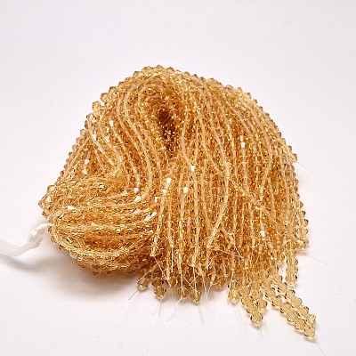 Imitate Austrian Crystal Bicone Glass Beads Strands GLAA-F029-3x3mm-18-1