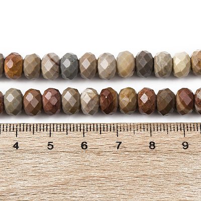 Natural Alashan Agate Beads Strands G-B179-A03-6x8mm-1