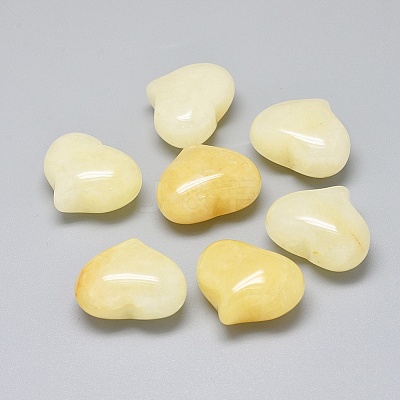 Natural Yellow Aventurine Heart Palm Stone LS-G-F637-11C-1