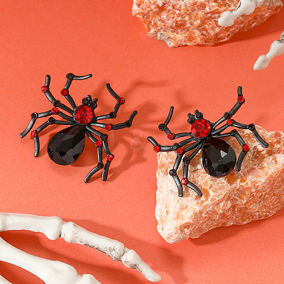 Halloween Alloy Spider Stud Earrings TZ9761-1