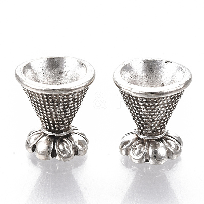 Tibetan Style Alloy Beads Caps TIBE-R317-036AS-LF-1