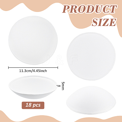 9 Pairs Polyester Round Bra Pads Inserts FIND-BC0019-24C-1