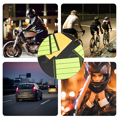 8 Sheets 2 Colors Waterproof PVC Plastic Reflective Stickers DIY-GA0004-04-1
