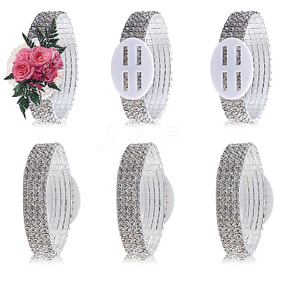Plastic & Rhinestone Stretch Bracelets AJEW-WH20064-05-1