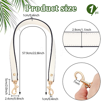 PU Leather Handbag Chain Straps PURS-WH0008-11B-1