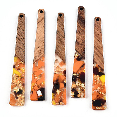 Translucent Resin & Walnut Wood Big Pendants RESI-TAC0017-46-D03-1
