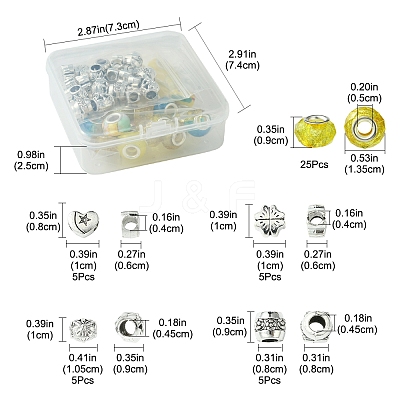 DIY Tibetan Style Alloy & Resin European Beads Making Finding Kits DIY-FS0006-78B-1