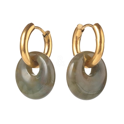 Handmade Natural Indian Agate Dangle Hoop Earrings EJEW-JE04578-04-1