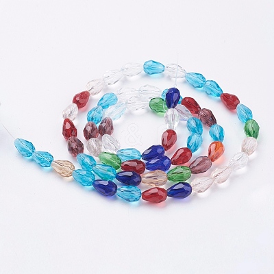 Glass Beads Strands EGLA-E010-8x12mm-03-1