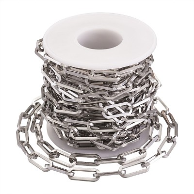 Tarnish Resistant 304 Stainless Steel Paperclip Chains STAS-R100-38-1