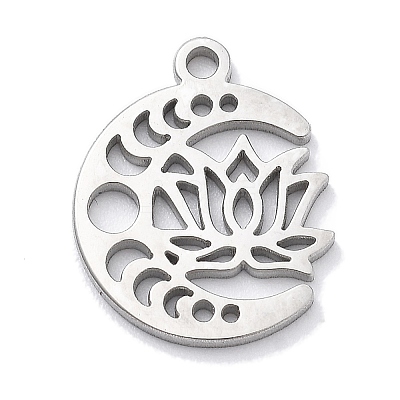 Anti-Tarnish 304 Stainless Steel Pendants STAS-R003-03P-01-1