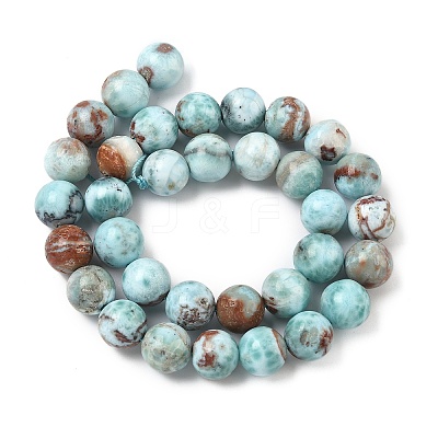 Natural Larimar Beads Strands G-C264-A01-12mm-1
