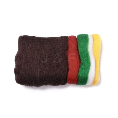 Christmas Theme Star Brooch Cactus Needle Felting Kit DIY-K055-02-1