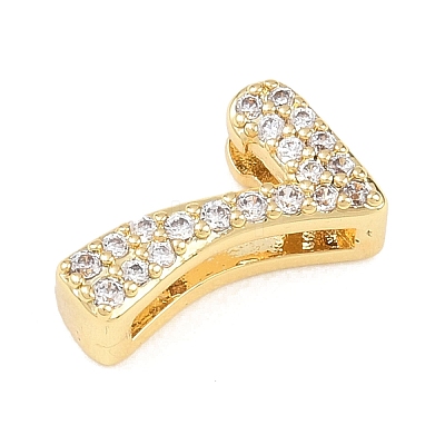 Brass Micro Pave Cubic Zirconia Pendants KK-B167-22G-7-1