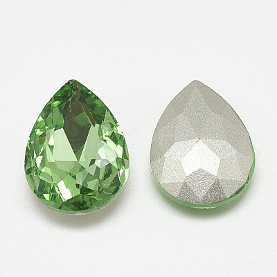 Pointed Back Glass Rhinestone Cabochons RGLA-T081-13x18mm-19-1