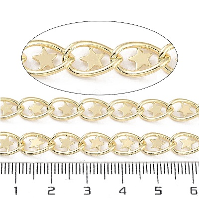 Rack Plating Brass Curb Chains CHC-F018-08G-01-1