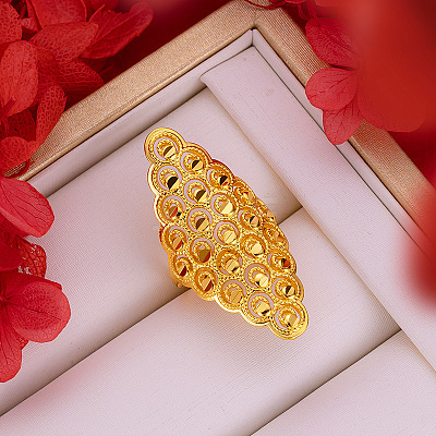 Brass Adjustable Finger Rings FS-WGF67D5-04-1