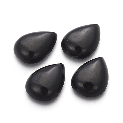 Natural Dyed & Heated Black Agate Cabochons G-I214-D01-19x25mm-1
