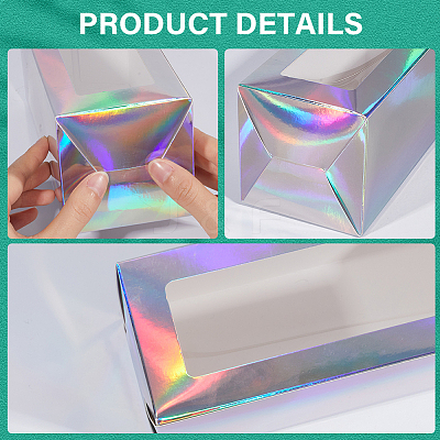 10Pcs Iridescent Cardboard Boxes CON-GF0001-13-1