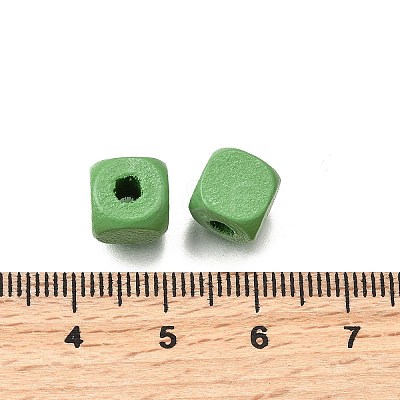 Spray Painted Wooden Beads WOOD-P021-01B-28-1