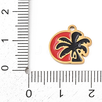 304 Stainless Steel Enamel Charms FIND-I068-02G-02-1