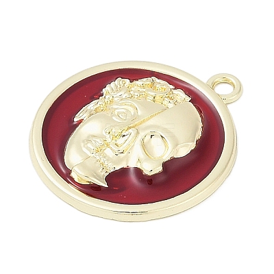 Gothic Alloy Enamel Pendants PALLOY-R151-66G-01-1