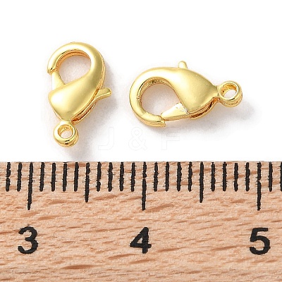 Rack Plating Brass Lobster Claw Clasps KK-F090-27G-01-1